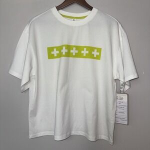 BP + Wildfang Women T-Shirt Crewneck Short Sleeves Size SMALL Print oversize NWT